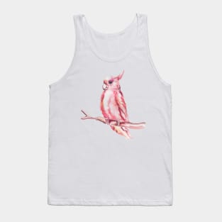 Stunning Fushia Parrot in Watercolor Tank Top